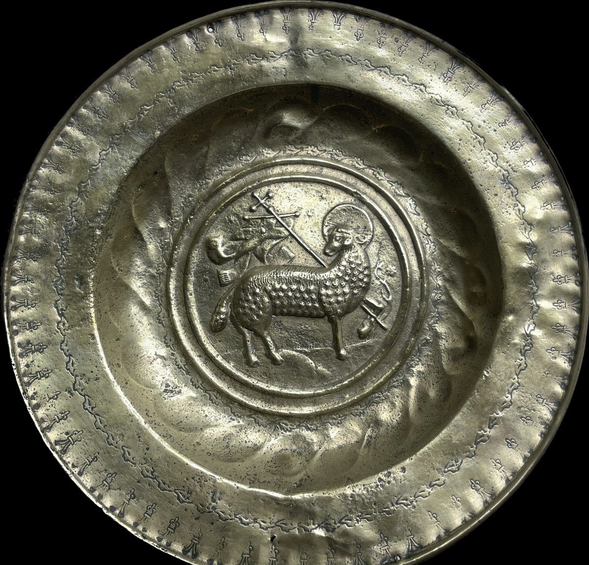 Offering Dish Decorated With The Lamb Of The Resurrection - Eighteenth-photo-1