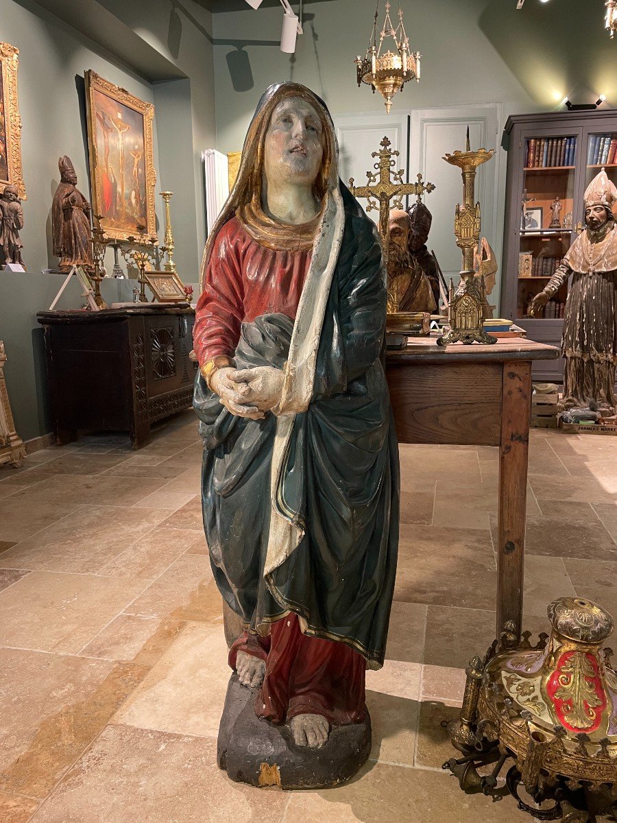 Large And Expressive Virgin Of Calvary XVII-photo-4