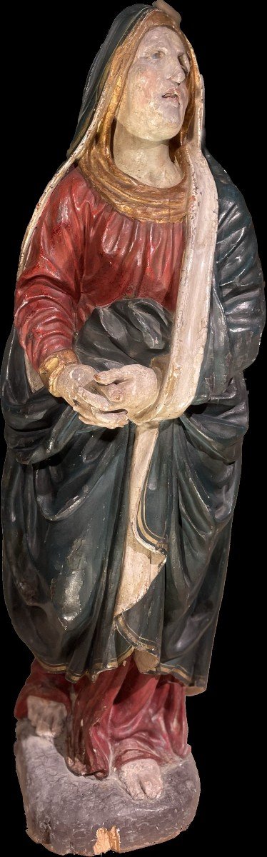 Large And Expressive Virgin Of Calvary XVII-photo-2
