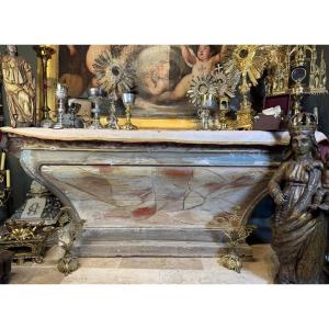 Autel En Bois Sculpté - XIXe
