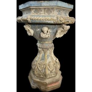 Baptismal Fonts With Rich Decors - XVIth