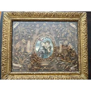 Reliquary Table Saint Anthony Of Padua - Nineteenth