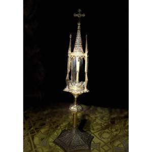 Brass Reliquary Cylinder - 19th Century