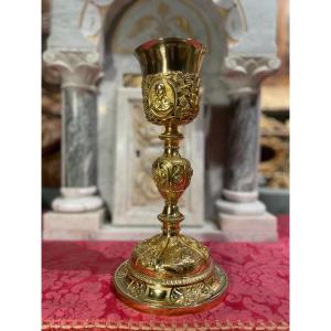 Vermeil And Gilded Brass Chalice - Circa 1830