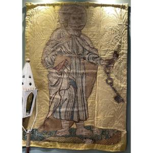 Saint Peter And His Keys - Procession Banner - 17th Century