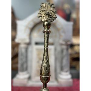 Marian Scepter In Vermeil - 19th Century