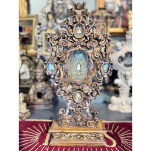 Reliquary Of Saint Alexander Decorated With Cherubs - 18th Century 