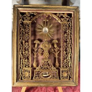 Paperolles Reliquary Of The Ursulines - 18th Century