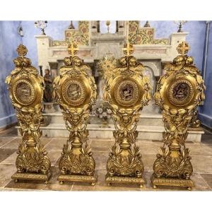 Quatre Remarquables Monstrances Reliquaires - Circa 1700 