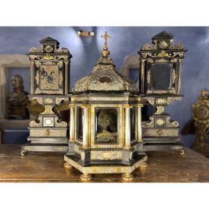 Rare Hunting Set And Displays - Saint Ursula Of Cologne - 17th Century