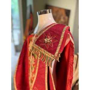 Ornement Complet - Chasuble Rouge - XIXe