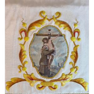 Chalice Veil Of Saint Francis Of Assisi - 19th Century 