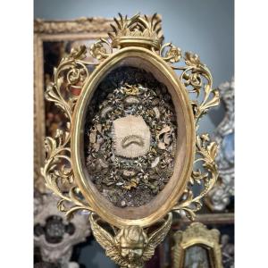 Imposing Reliquary Monstrance Of Saint Octavius - Circa 1800 