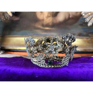 Crown Of The Virgin With Eucharistic Symbols - 19th Century 