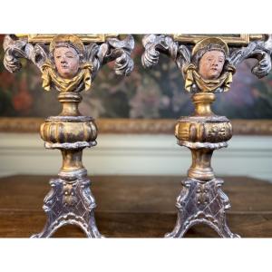 Pair Of Reliquaries - Italian Work - 18th Century 