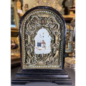 Niche Reliquaire à La Gloire De Saint François Xavier - circa 1800  