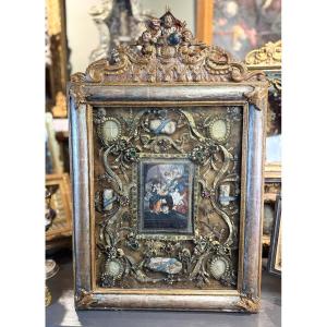Important Reliquaire Aux Quatre Reliques de Saints Martyrs et son authentique – XVIIIe 
