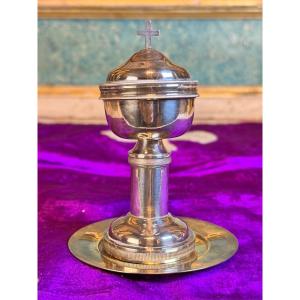 Ciboire Des Malades Et Patène En Argent - Début XIXe 