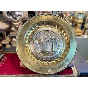 Offering Dish Decorated With The Annunciation - 19th Century 