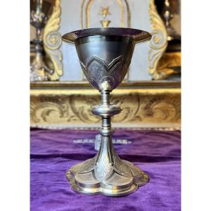 Silver Chalice And Paten - Circa 1900