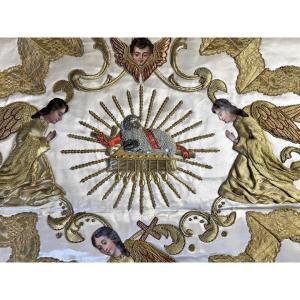Elément de chasuble aux anges – XIXe 