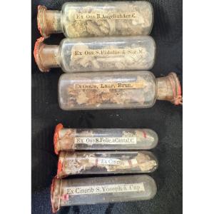 Set Of Capuchin Reliquary Tubes - 19th Century