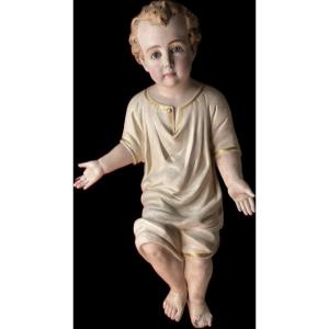 The Infant Jesus In The Nativity Scene - 19th Century