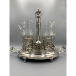 Cruet And Vinegar In Sterling Silver Eighteenth Century