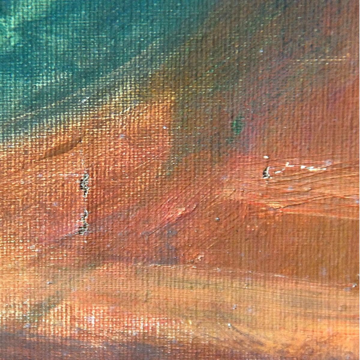 Tableaux, Ernest QUOST (attribué à) Huile sur toile dans un encadrement en bois doré-photo-6