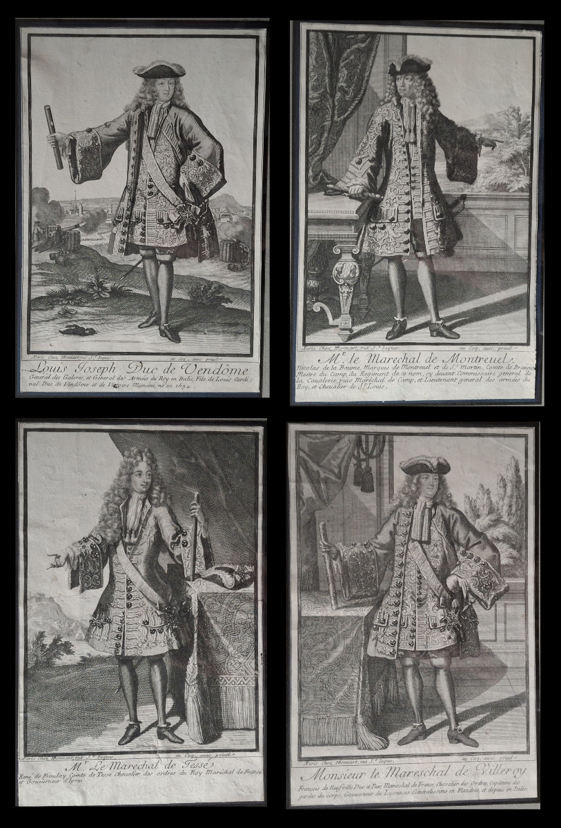 A Series Of Four Portraits Of Courtiers By Henri Bonnart (1642–1711)