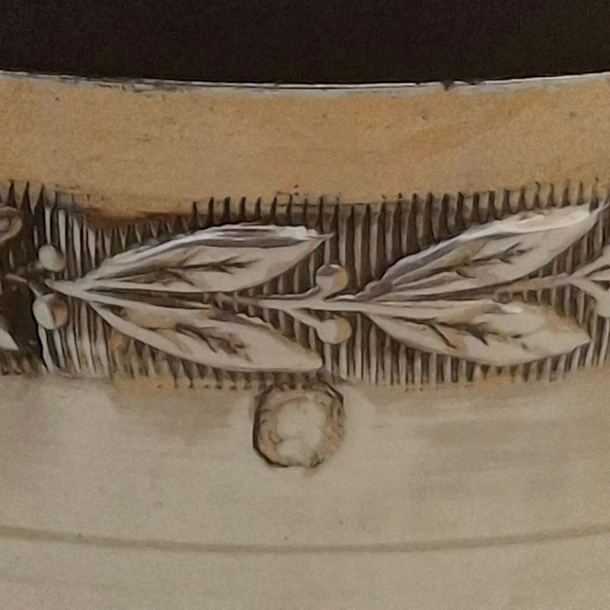 Vase en porcelaine de Sèvres bleu de four, daté 1844-photo-3