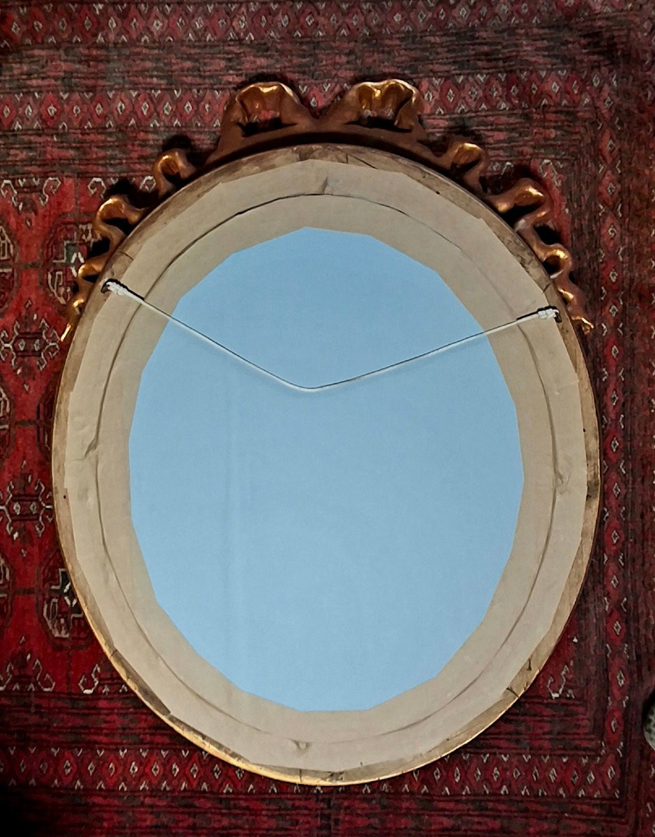 Paire de tapisserie d'Aubusson  XVIIIème dans une paire de cadre ovale de style Louis XVI-photo-7
