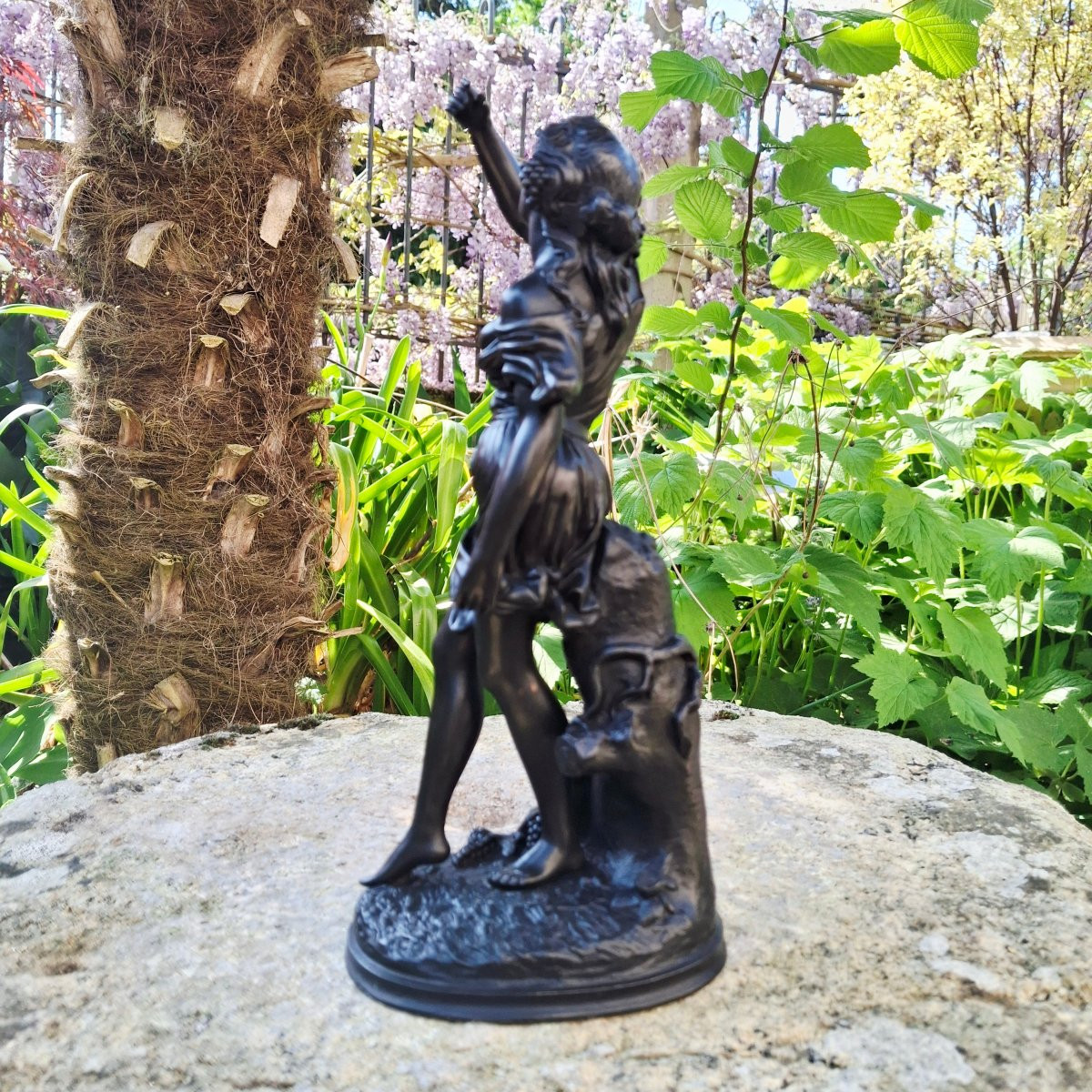 Alfred Moret Bronze ''danseuse Aux Grappes De Raisins'' (dancer With Bunches Of Grapes)-photo-4