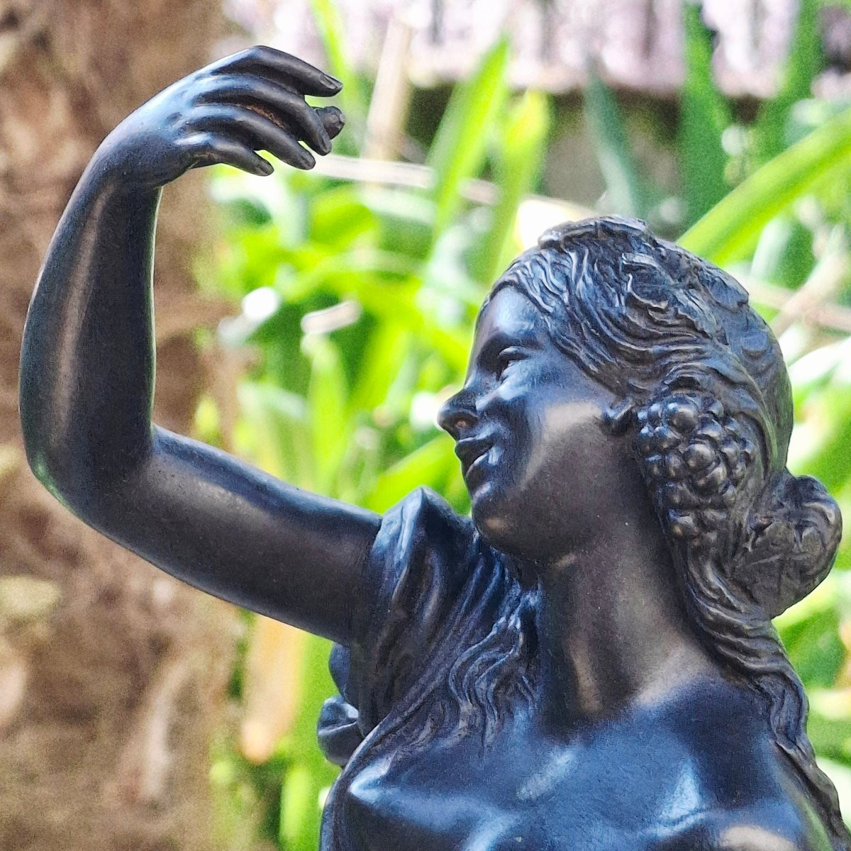 Alfred Moret Bronze ''danseuse Aux Grappes De Raisins'' (dancer With Bunches Of Grapes)-photo-3