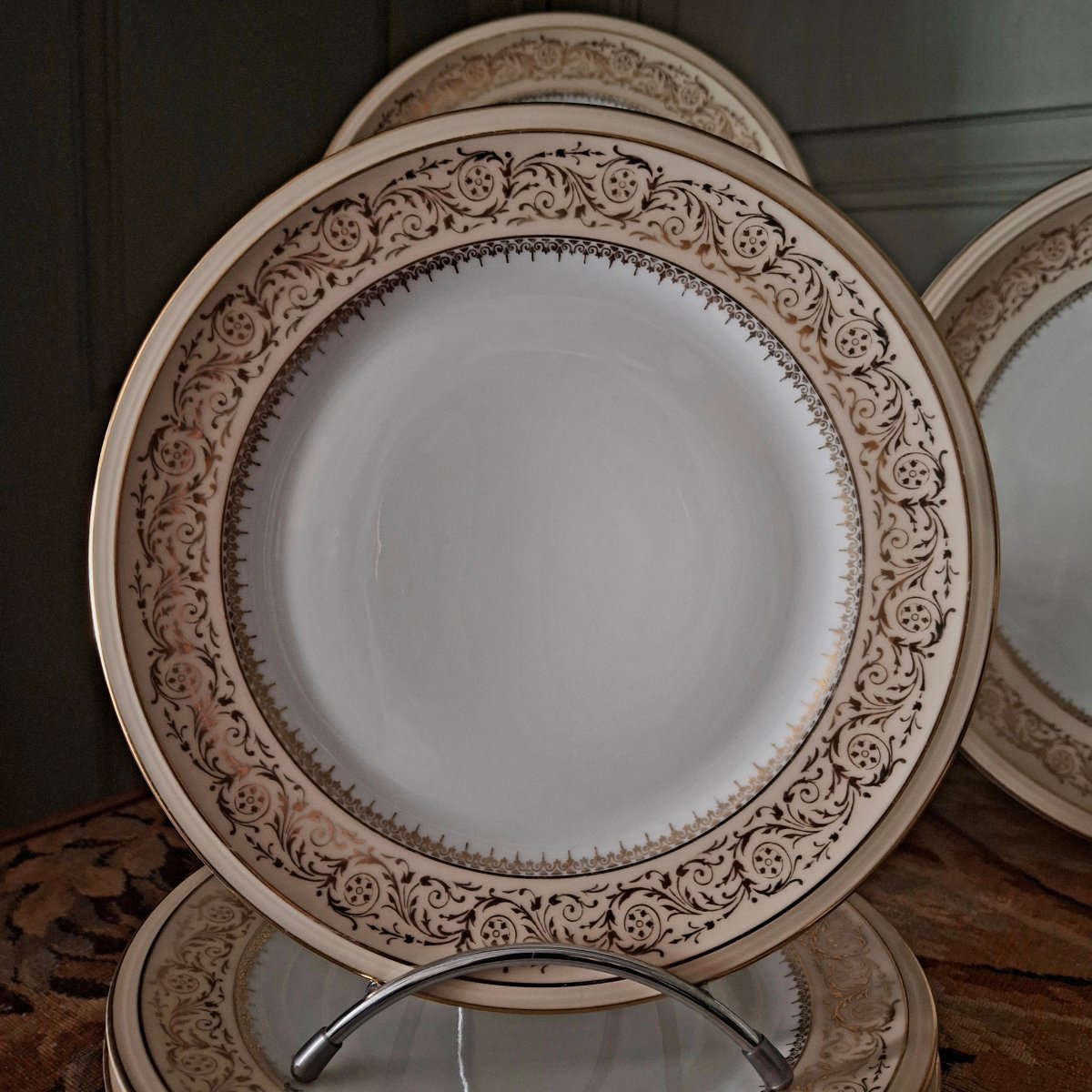 Limoges Porcelain Dinner Service By Charles Arhenfeld, 1960/80.-photo-2