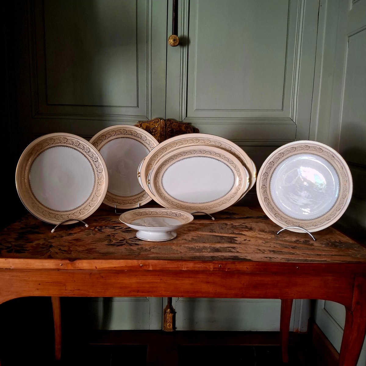 Limoges Porcelain Dinner Service By Charles Arhenfeld, 1960/80.-photo-1