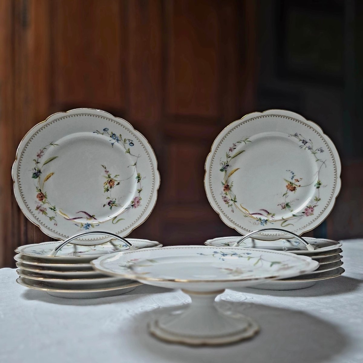 Ernie Brand Porcelain Dessert Set