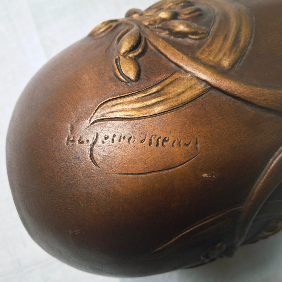 Art Nouveau Terracotta Vase By Henri Léon Desrousseau -photo-3