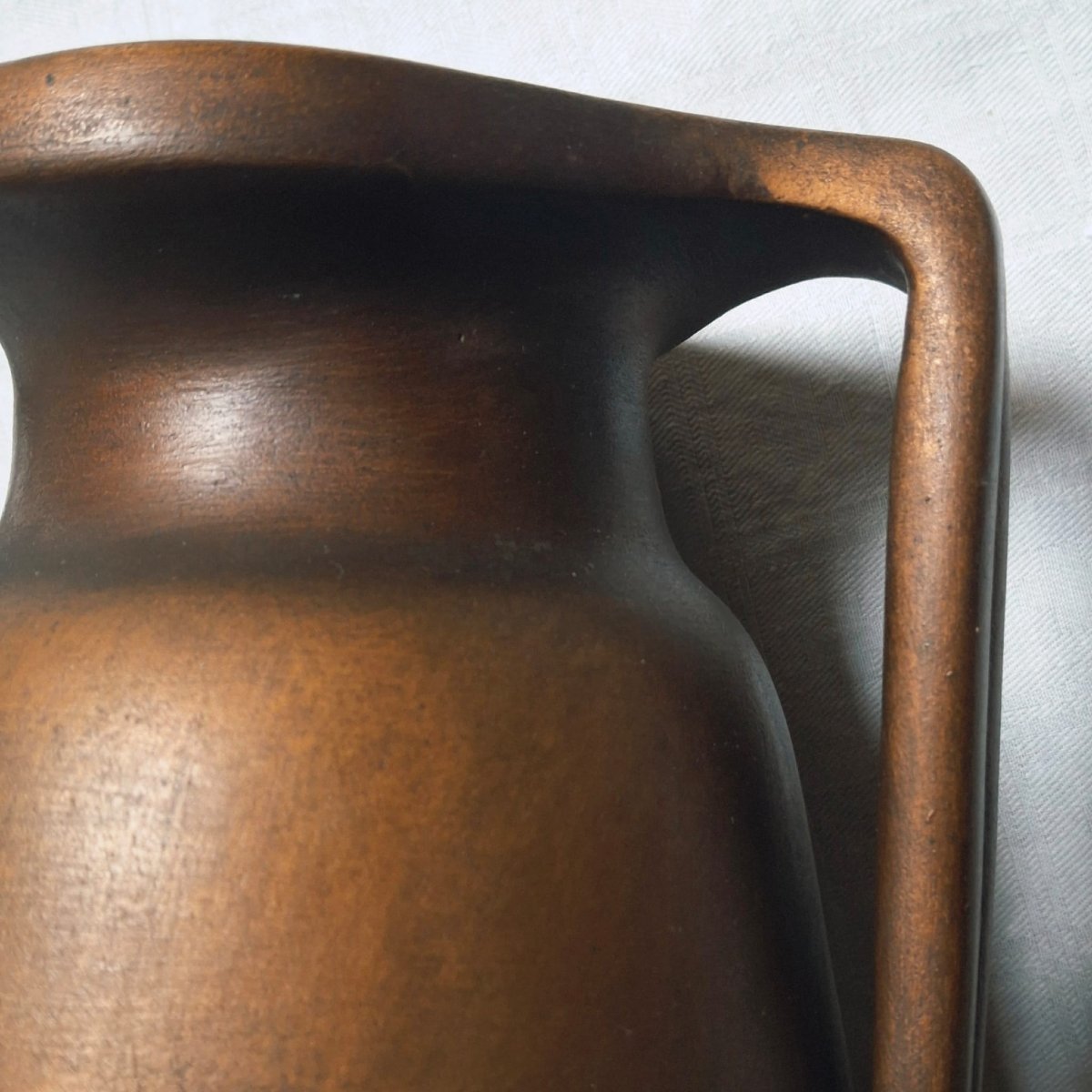 Art Nouveau Terracotta Vase By Henri Léon Desrousseau -photo-1