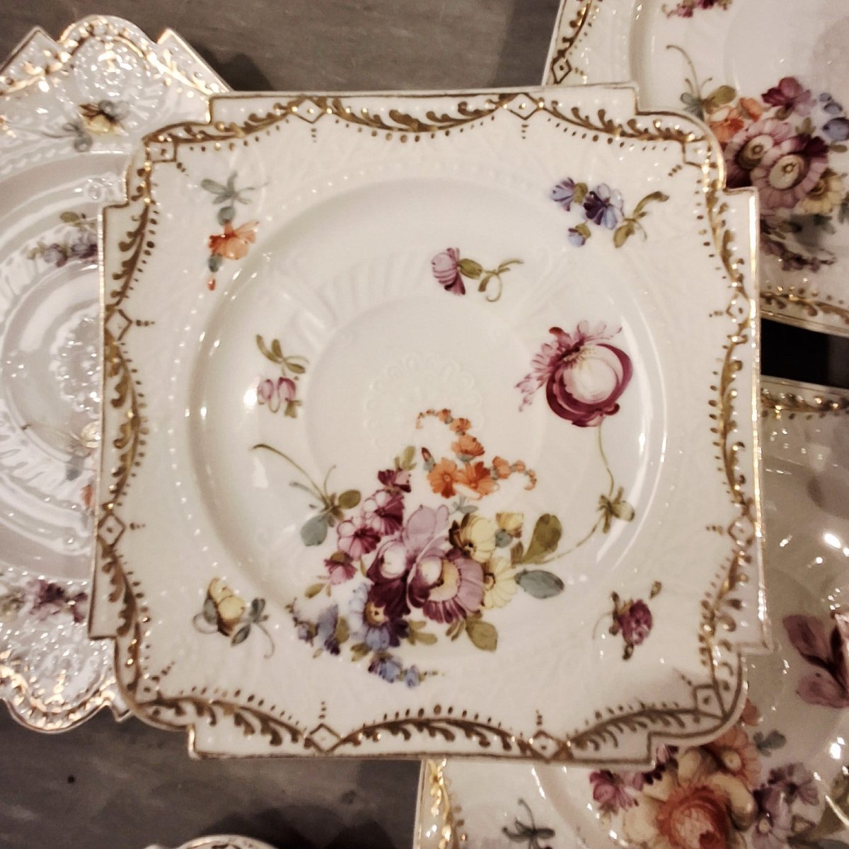 Set Of Ten Small Plates By Hermann Ohme (saxe) -photo-3