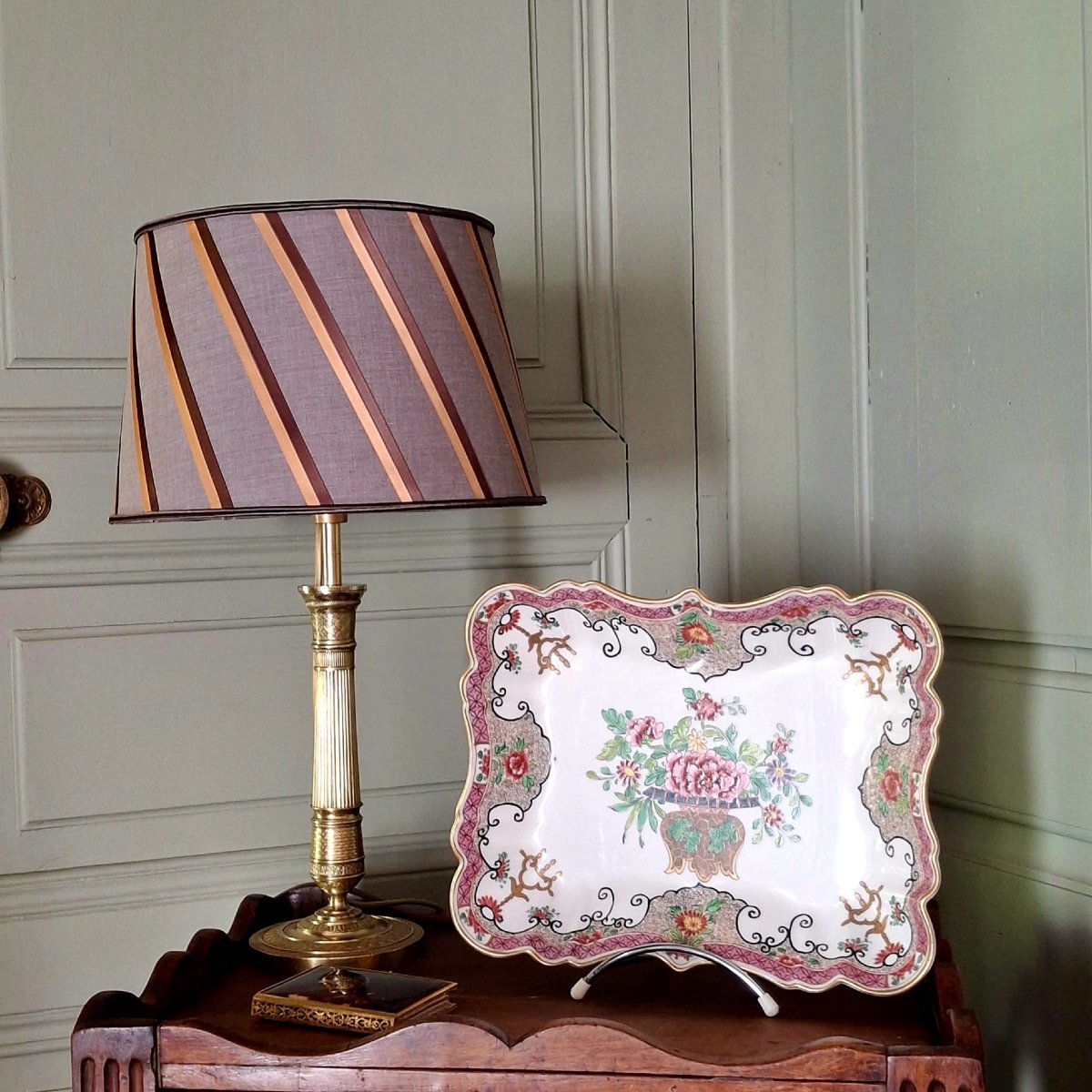 Plat  creux rectangulaire en porcelaine par Samson-photo-4