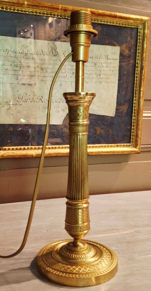 Bougeoir du debut du XIXème  monté lampe -photo-2