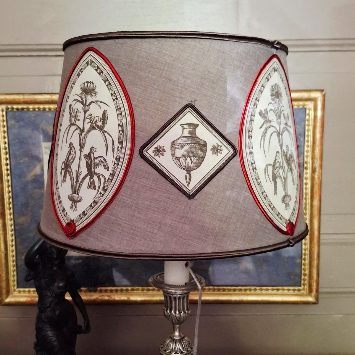 Silver-plated Brass Candlestick From The Late Louis XVI Period, Converted Into A Lamp-photo-5