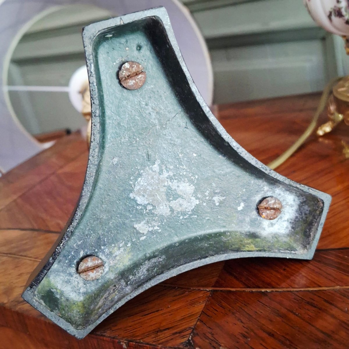 Bougeoir d'époque Restauration monté en lampe      Henri IV -photo-4