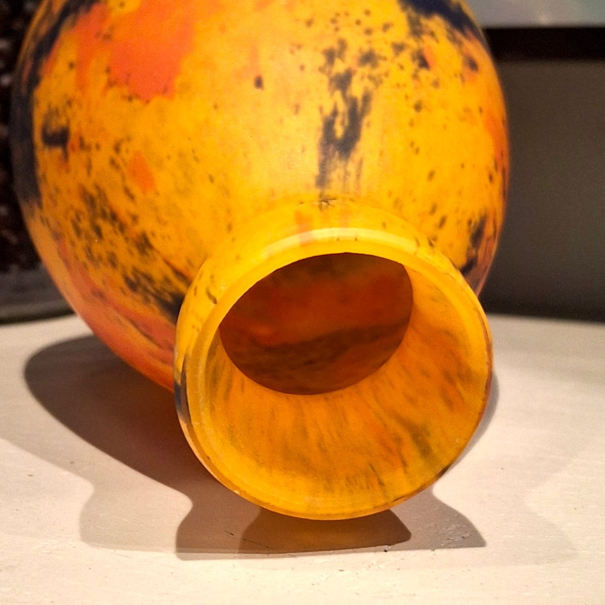 Vase Pâte de verre A. Delatte Nancy, -photo-2