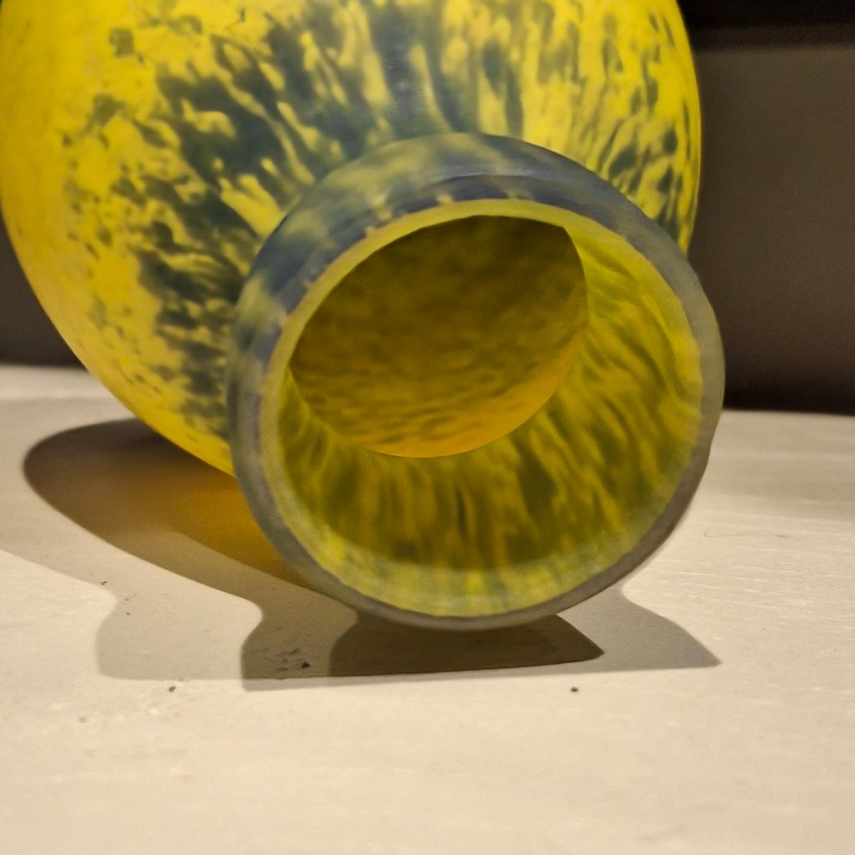Glass Paste Vase Attributed To A. Delatte, Nancy, -photo-1