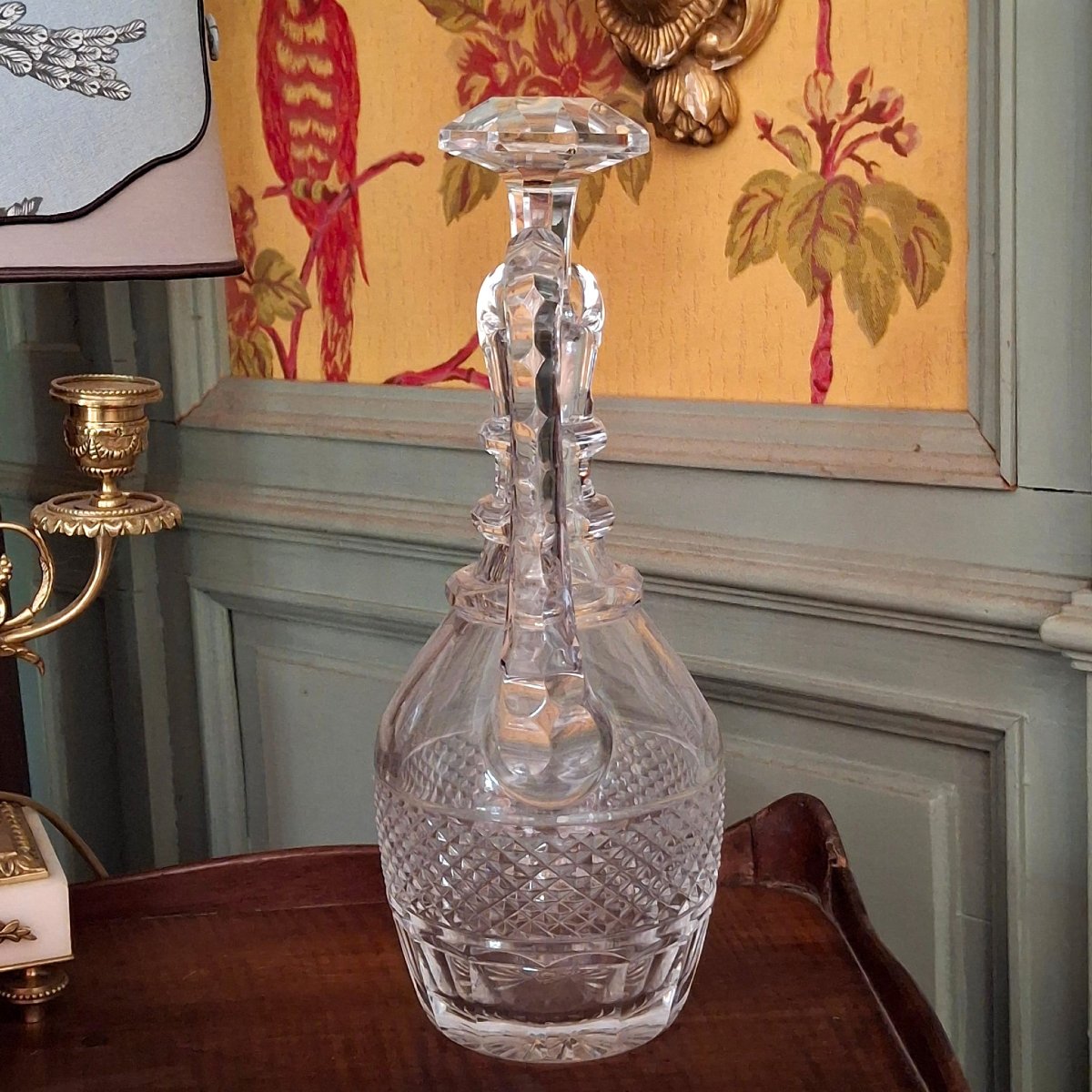 Aiguière modèle Trianon en cristal de Saint-Louis estampillée -photo-3