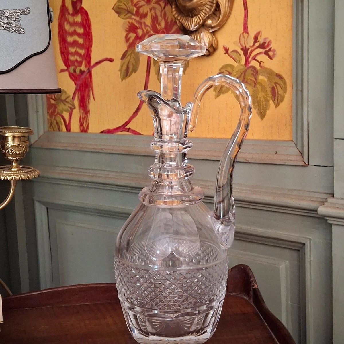 Aiguière modèle Trianon en cristal de Saint-Louis estampillée -photo-4