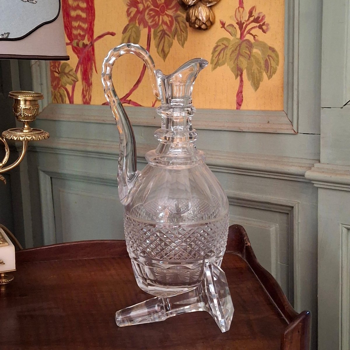 Aiguière modèle Trianon en cristal de Saint-Louis estampillée -photo-2