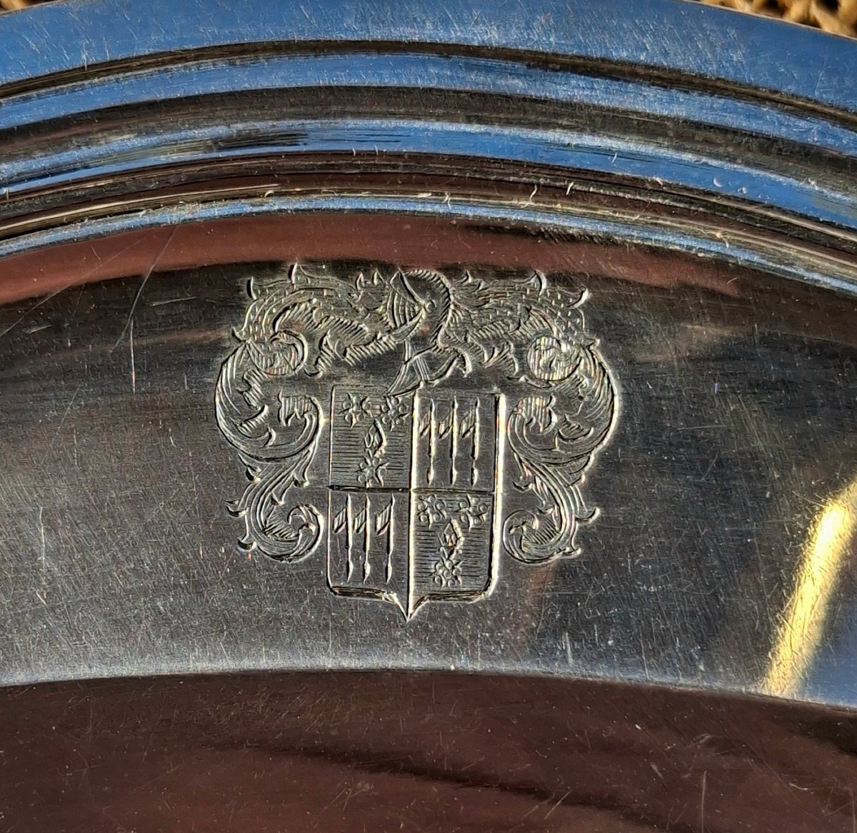 Oval Dish - Serizay De Grillemont Family - Minerva Hallmark - 621 G. -photo-2